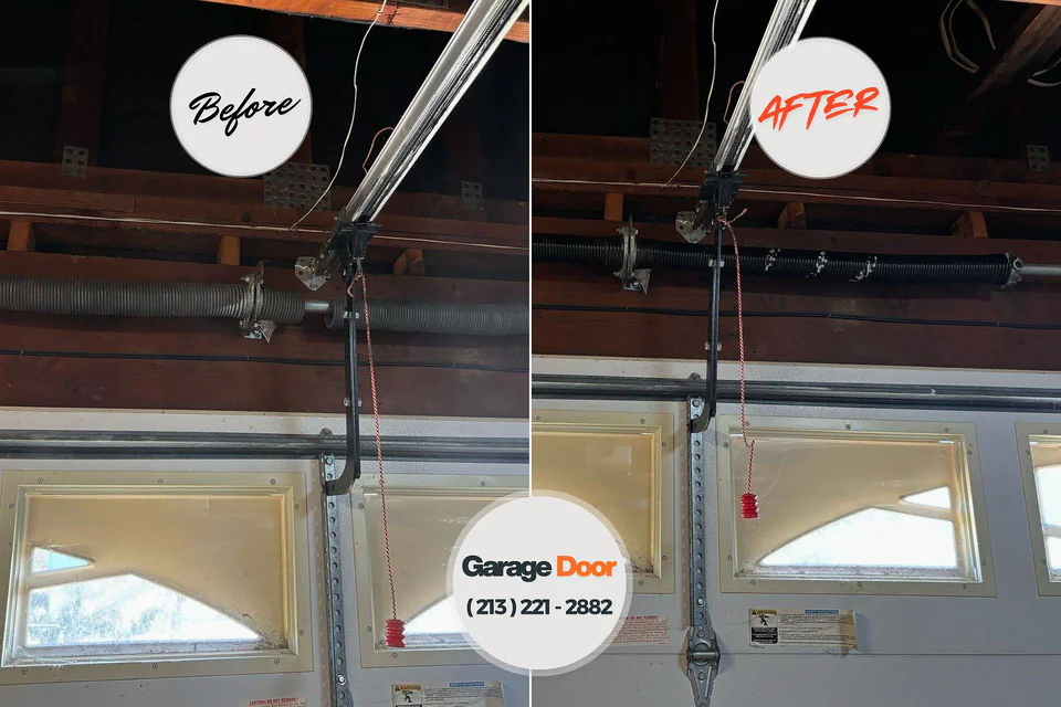 Before and after: garage door spring repair Englewood, CO